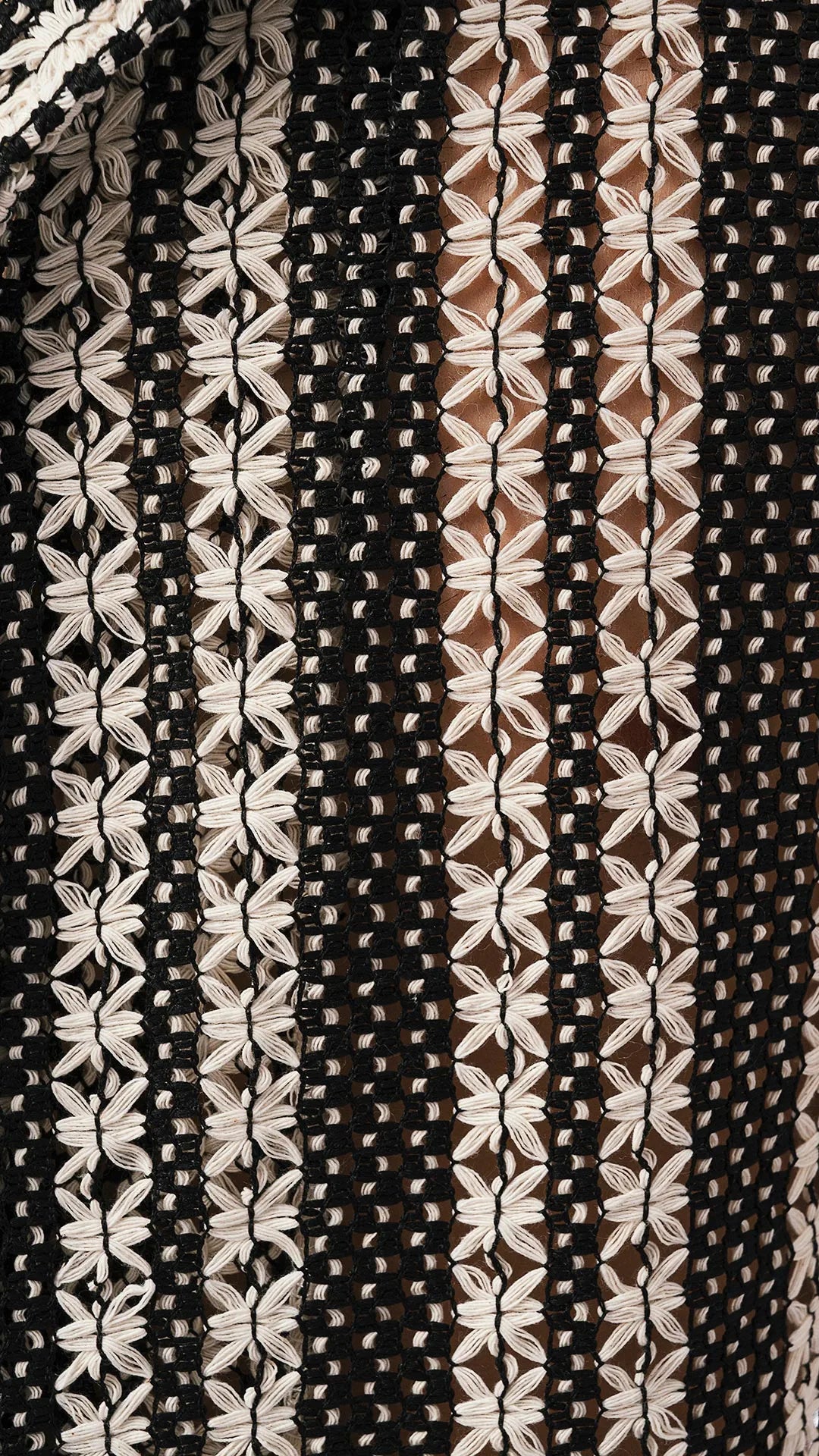 Camicia Uomo Estiva Écru e Nera – Colletto Bowling, Senza Tasca